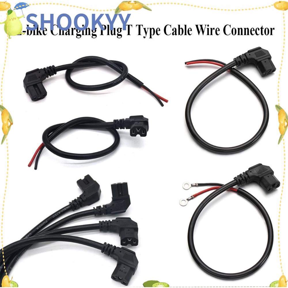 Chookyy Colokan Cas E-bike 6model Kabel Wire Connector Scooter Copper Core T Type Cable