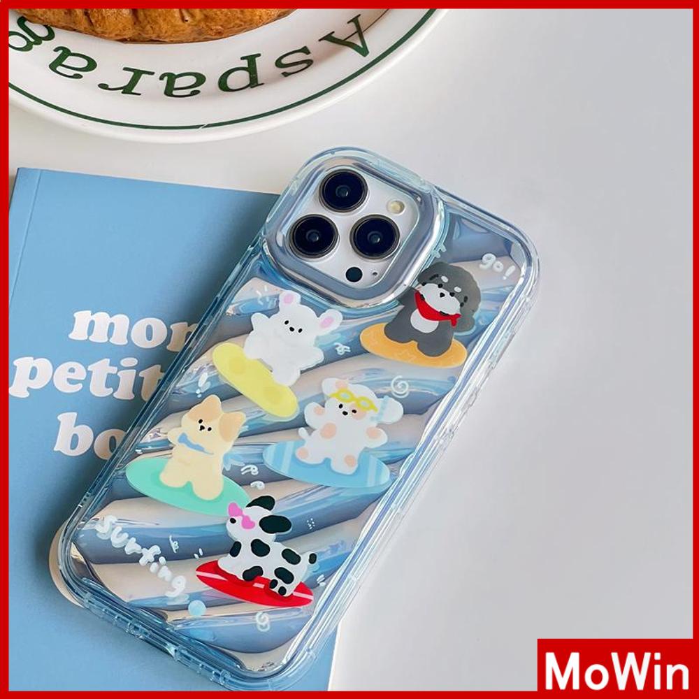 Case iPhone 14 Pro Max iPhone Case Laser Reflektif Bening Case TPU Soft Shell Airbag Tahan Guncangan Lucu Surf Makhluk Kompatibel dengan iPhone 13 Pro Max 12 Pro Max 11 Xr X Max 78Plus