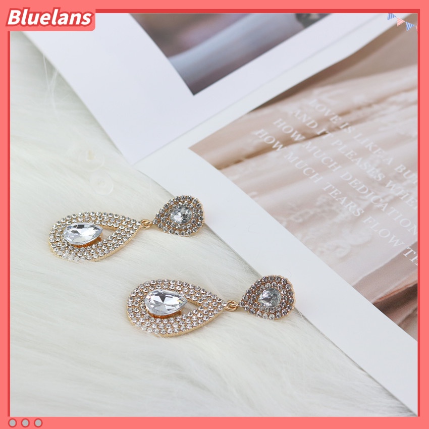 [BLS] Rantai Cakar Bertatahkan Berlian Berbentuk drop Anting-Anting Wanita Anting Serbaguna Eropa Dan Amerika Berlebihan stud earrings