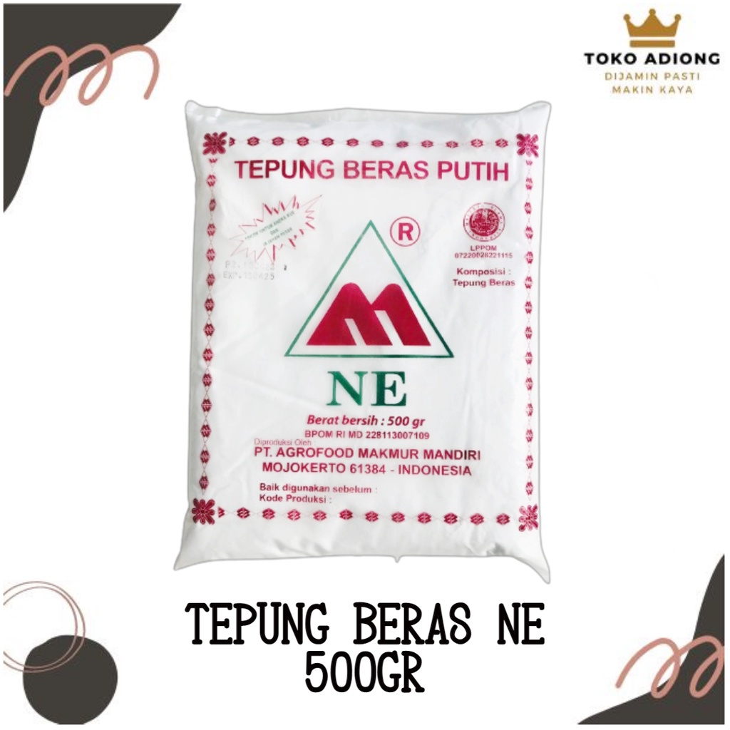 

TEPUNG BERAS PUTIH NE 500GR - tepung beras kemasan 500gr - rice flour