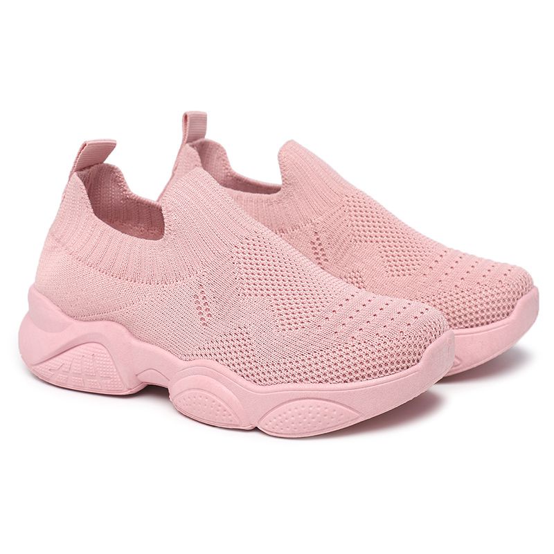 [GROSIR][COD] SEVEN_DAY SEPATU RAJUT SLIP ON ANAK-ANAK UNTUK USIA 2-9 TAHUN / BOY &amp; GIRL PINK WM2318