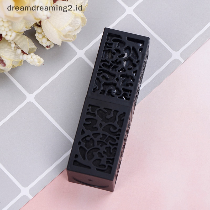 (drea) Wadah Kosmetik Kosong Tabung Bibir Dengan Tabung Bibir hollow Hitam DIY//