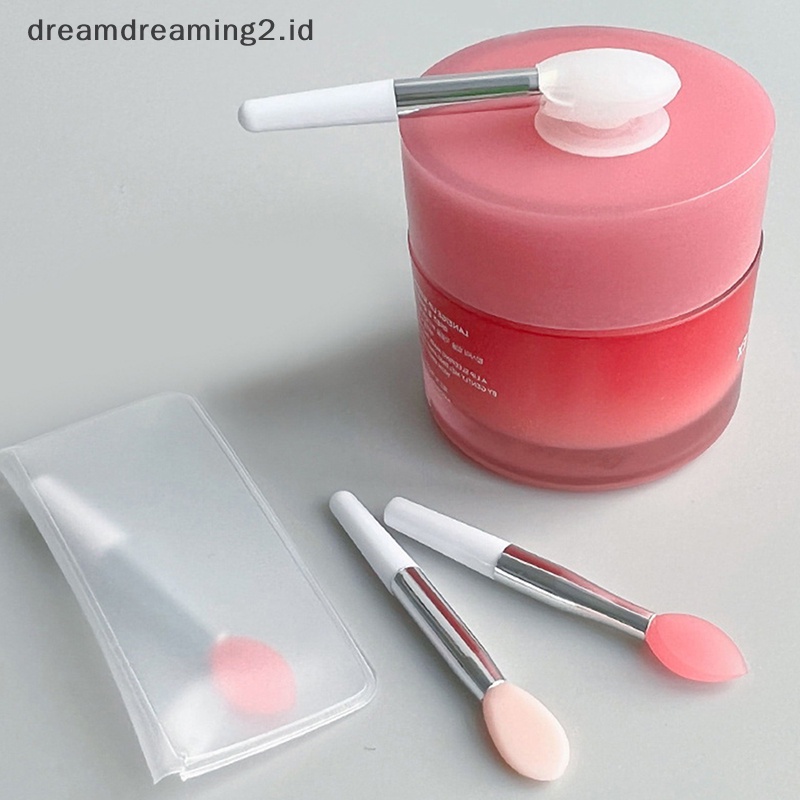 (drea) 1pc Silikon Lip Balms Lip Mask Brush Dengan Sucker Penutup Debu Kuas Makeup //