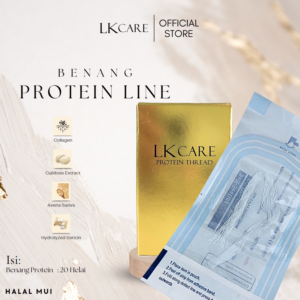 Tanam benang kolagen collagen LKCare  tanpa jarum halal protein line mengencangkan mengurangi garis halus kulit lebih kenyal