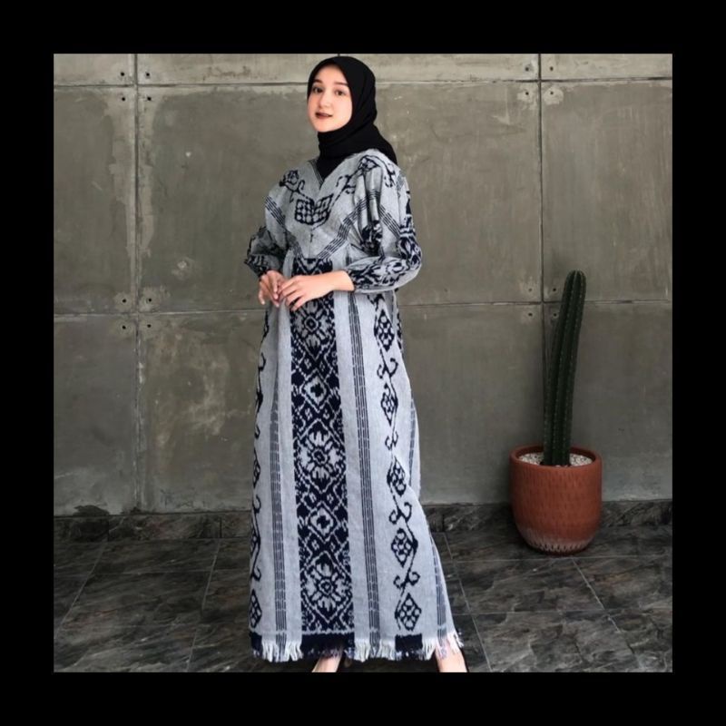 Dress Merina Tenun - Baju Tenun Etnik - Couple Keluarga