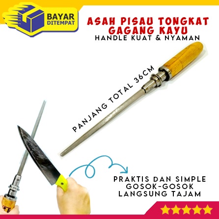 === JUAL HANYA ASAH PISAUNYA ==== 

Pengasah Asah Pisau Tongkat Asahan Gagang Kayu