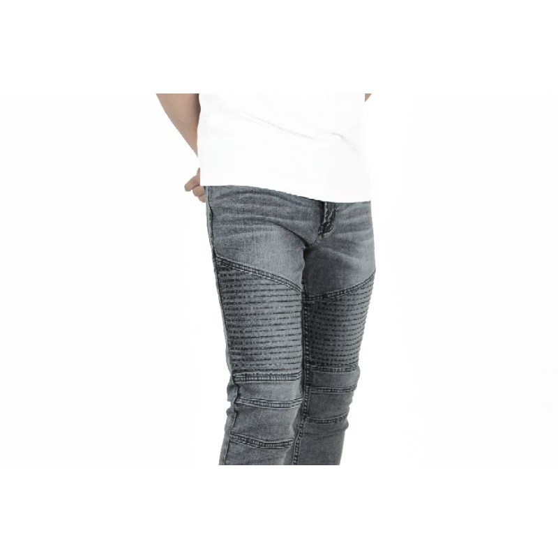 Weird Jeans  - Biker Jeans Pure Grey - Celana Jeans Stretch Polos Skinny Slimfit