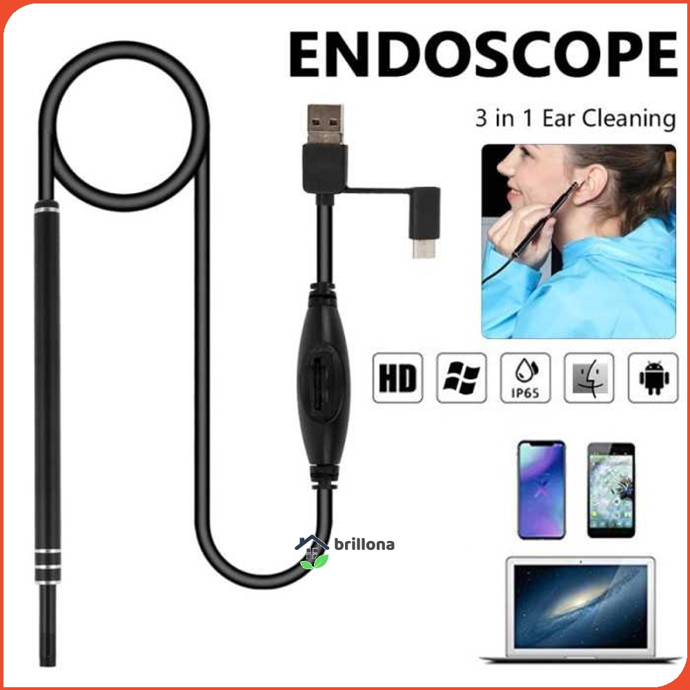 TaffOmicron Kamera Endoskopi Pembersih Telinga Endoscope USB 3 in 1 - i96