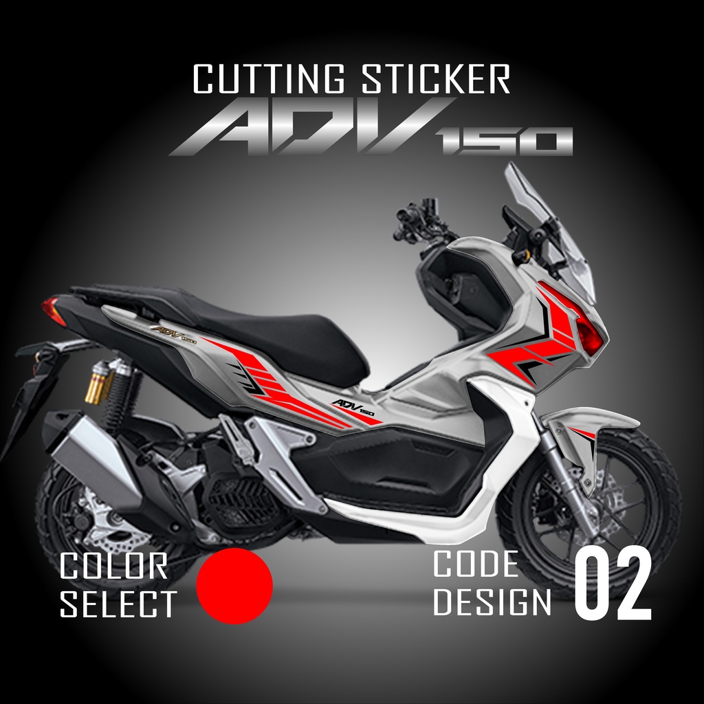 Striping ADV 150 - Cutting Sticker Stiker Lis Timbul Variasi Motor Honda ADV150 Warna Gold Emas Holo