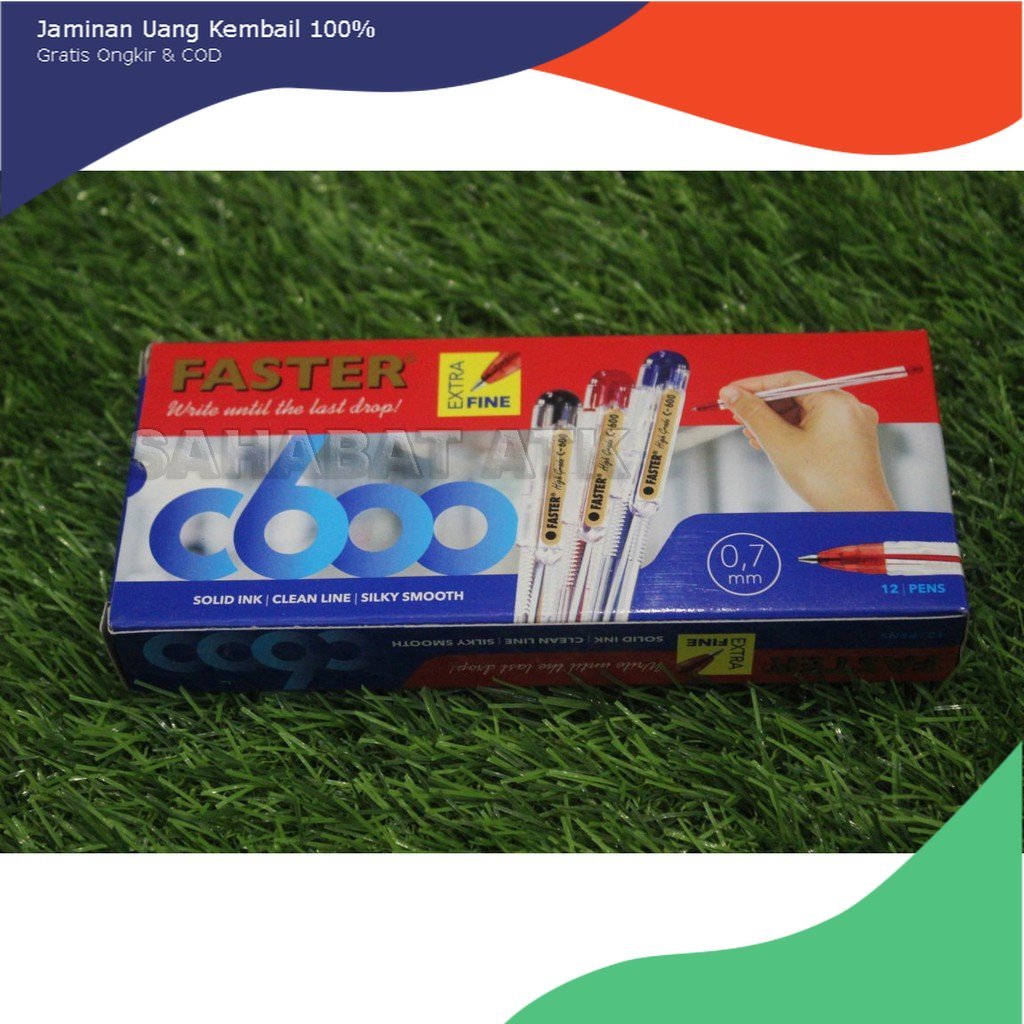 

Promo! Murah Awal Ajaran Baru Pulpen Faster 1 Pack Hitam