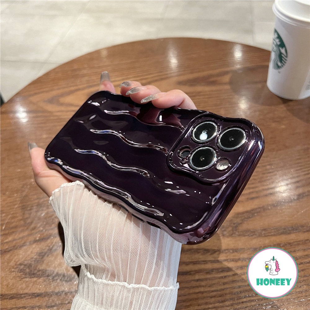 Ins Warna Solid 3D Riak Air Casing Ponsel Kompatibel Untuk Iphone14 12 13 Pro Max Case iPhone 11 Pro Max Lembut Shockproof Ponsel Cover