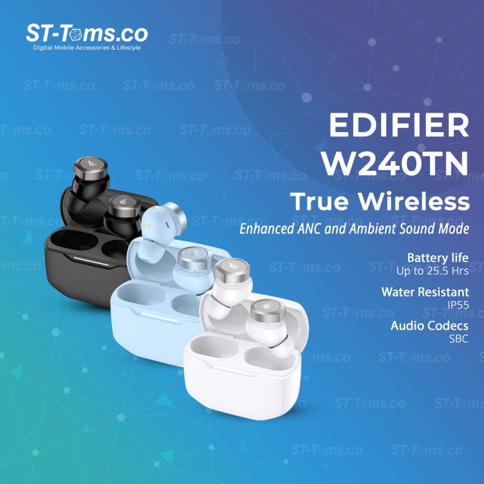 Edifier W240TN / W 240N True Wireless TWS ANC Ambient Sound Mode IP55