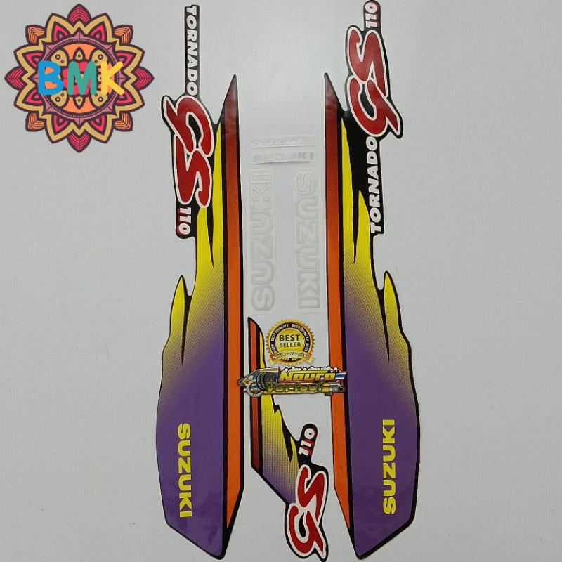 Striping Suzuki gs tornado 110 ungu berkualitas - BMK