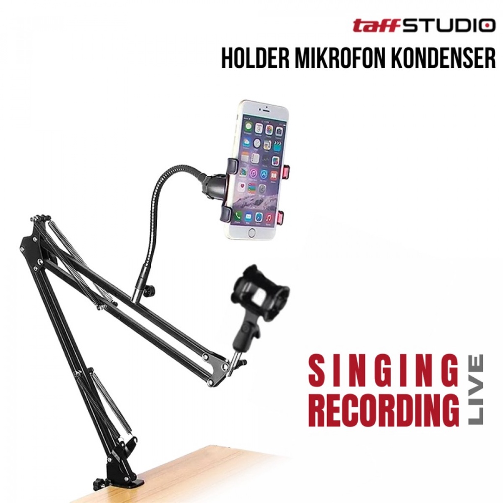 TaffSTUDIO Holder Microphone Smartphone Boom Arm with Lazypod - D6