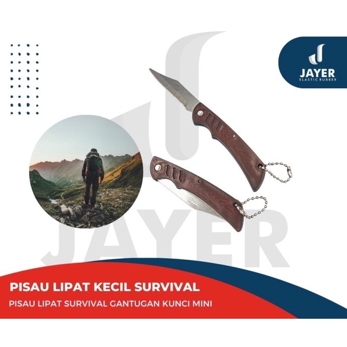 Gantungan Kunci Piso lipat Survival 16 cm pisau saku