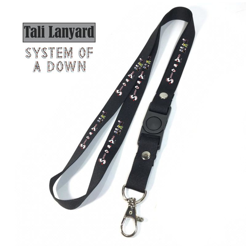 

lanyard SYSTEM OF A DOWN tali lanyard BAND METAL gantungan kunci name tag id card kartu nama / tali lanyard gantungan leher fullprint