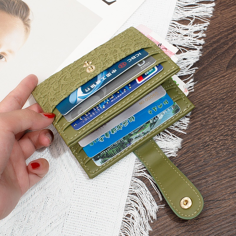 FIONA WALLET - Dompet Lipat Import Motif Renda muat Kartu dan Uang Kertas
