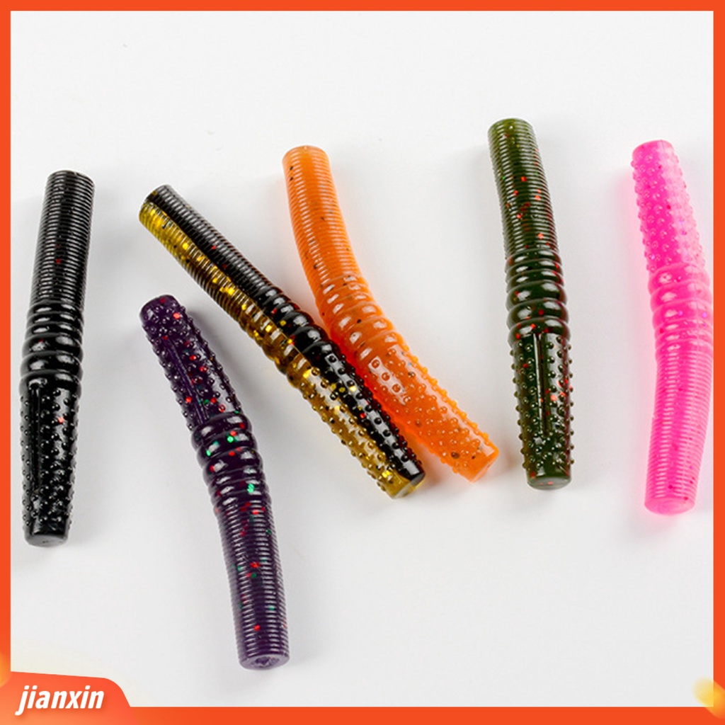(In Stock) 10Pcs 6.5cm /4g Umpan Umpan Simulasi Menggoda Elastisitas Tinggi Tahan Gigit Angling TPR Tongkat Cacing Mengambang Umpan Lembut Memancing Luar Ruangan