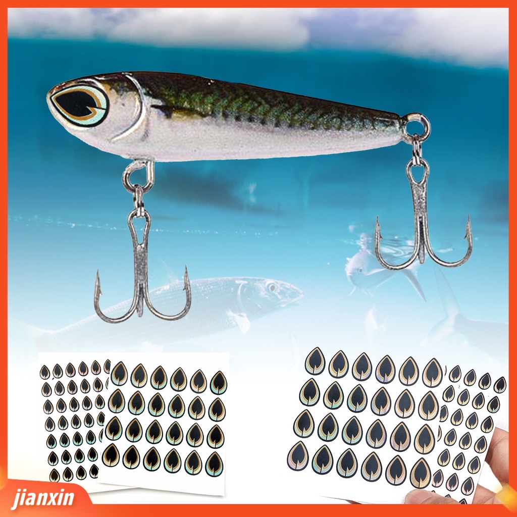 (In Stock) 70 /72Pcs 3D Mata Umpan Pancing Bercahaya Realistis Perekat Diri Plastik Buatan Simulasi Stiker Ikan Umpan Aksesoris