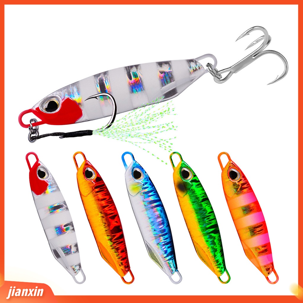 (In Stock) 40g Metal Tembakan Panjang Umpan Keras Slow Sinking Fall Jig Untuk Angling