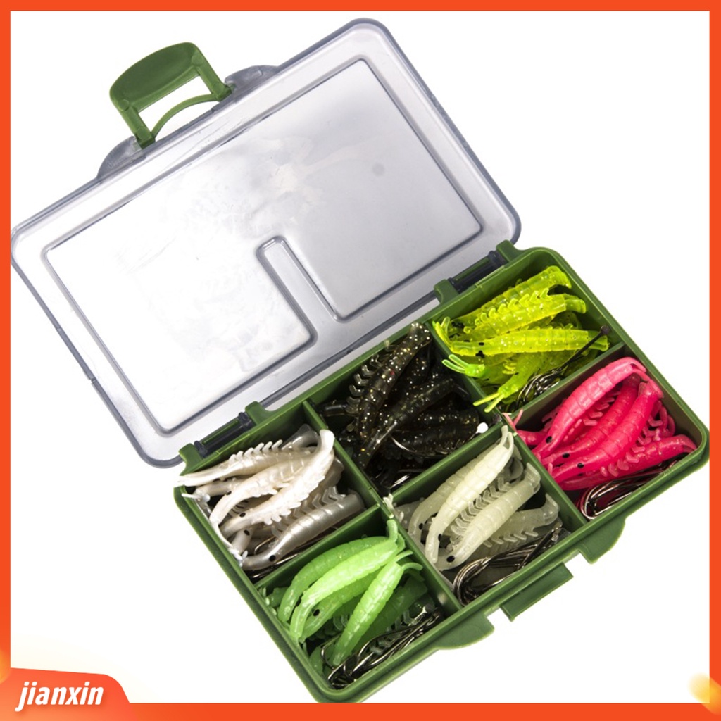 (In Stock) 121Pcs Set Kait Umpan Pancing Luminous Mix Color Umpan Kecil Untuk Antusias Memancing