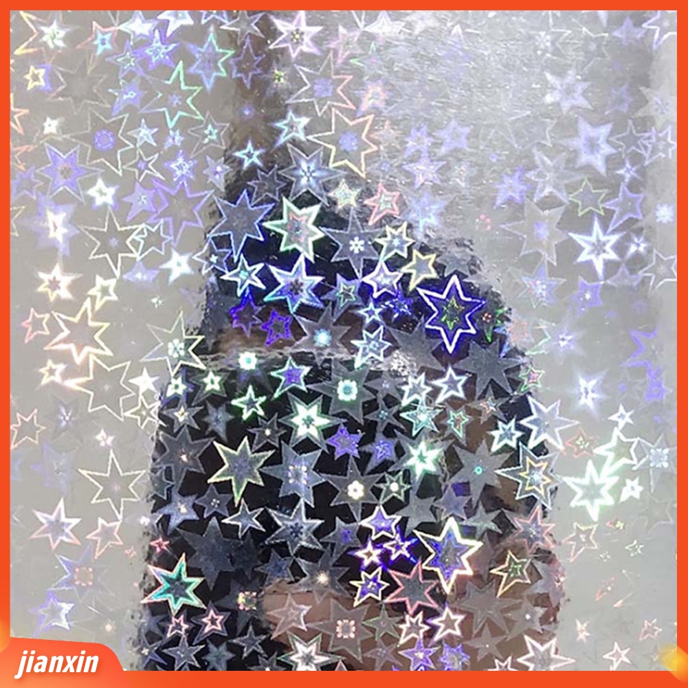 (In Stock) 10Pcs Tape Perekat Hologram Motif Geometri Film Flash Fishing Lure Sticker