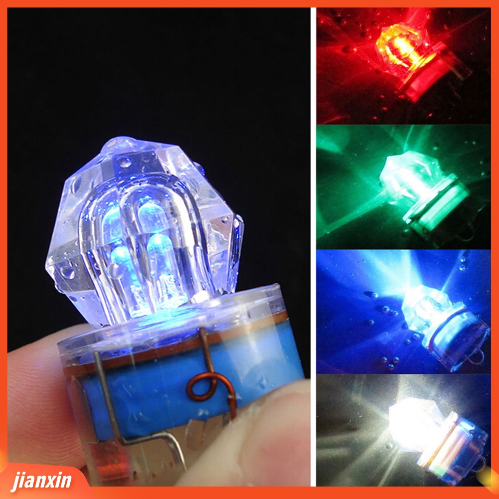 (In Stock) Deep Sea Diamond Shape Underwater Fishing LED Light Alat Umpan Strobo Cumi