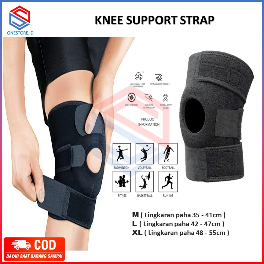 Pelindung Lutut Aolikes Super Foam Knee Pad Support Brace Nylon Running Fitness Cycling Gym
