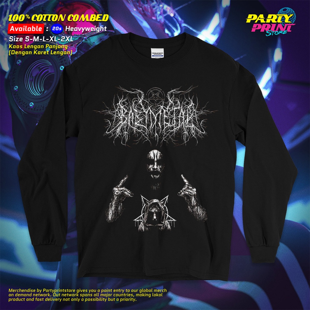 Partyprintstore Kaos Lengan Panjang Pria Band BabyMetal Baby Metal The Black Mass II #35