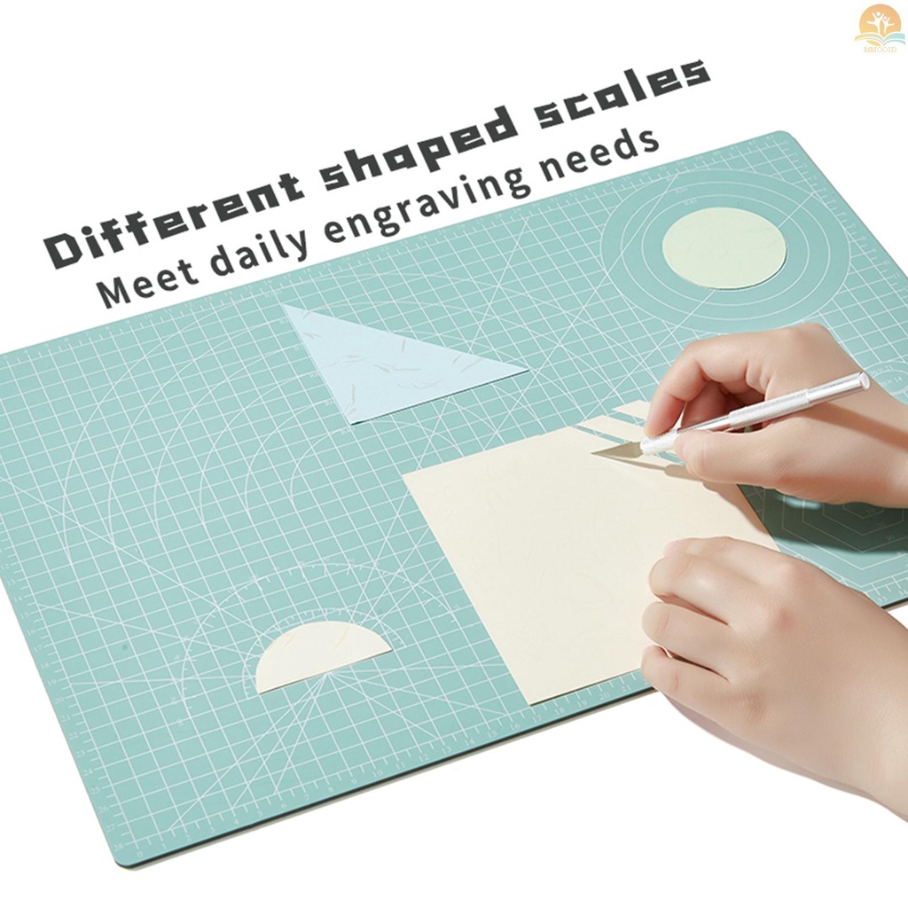 In Stock JIELISI A3 Alas Pemotong PVC Dua Sisi Non-Slip Talenan Cut Pad DIY Alat Dengan Garis Grid Bening Sudut Untuk Menjahit Kain Scrapbooking Art Craft Card Projects 45x30cm