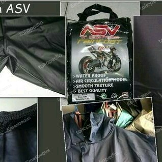 Jas Hujan ASV Versi 1 Full Rubber Press Original - Hitam, XL