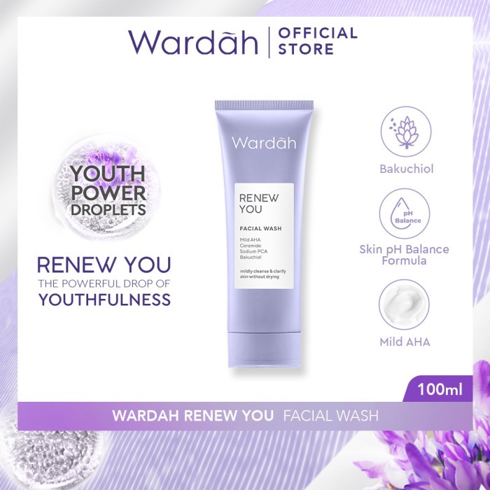 Wardah Renew You Facial Wash 100ml - Pembersih Wajah