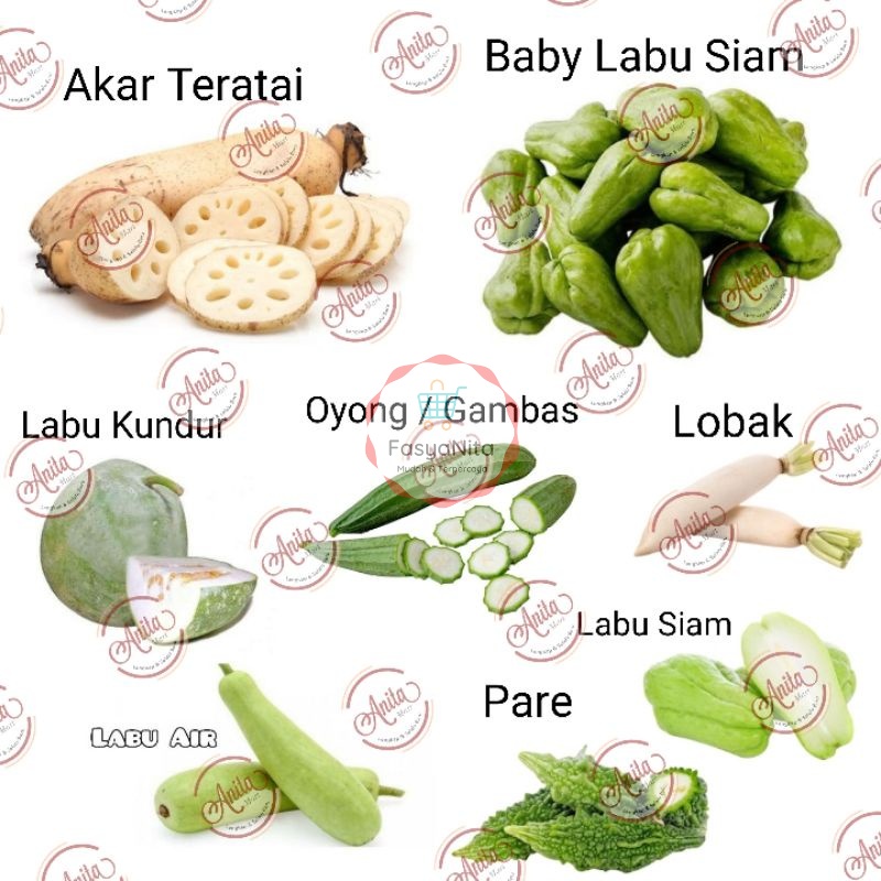 

500gr Labu Siam Baby Lobak Gambas Oyong Pare Akar Teratai Air Kundur Tungkwa Sayur Segar