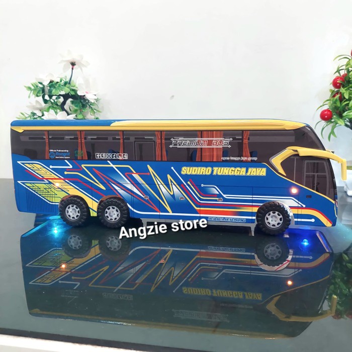 Miniatur bus bis Sudiro Tungga Jaya STJ Draka - Tanpa Lampu