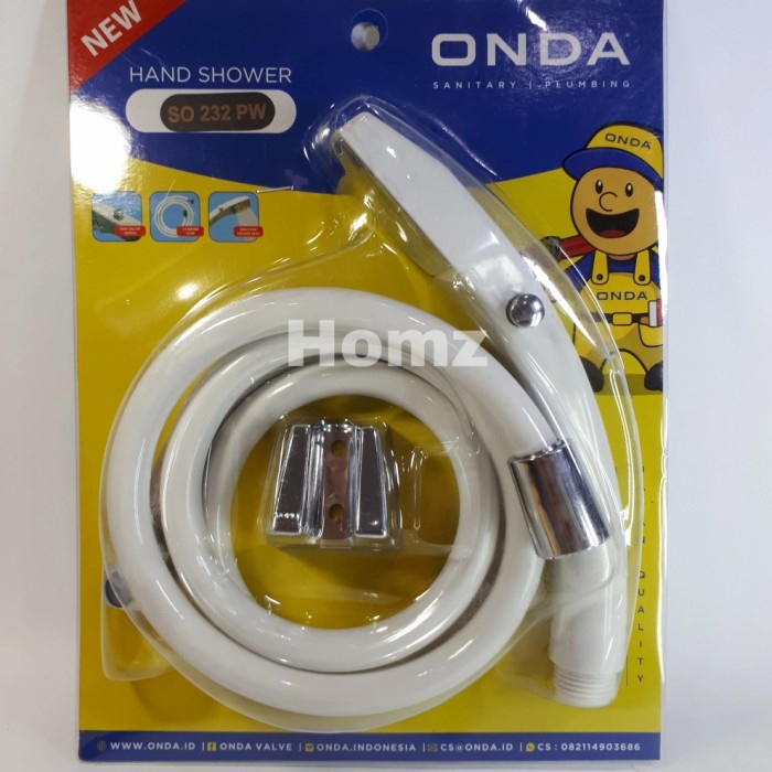 ZIKOSTORE - Shower Mandi ONDA So 232/Hand Shower Kamar Mandi/Kepala Shower+Selang - Biru Muda