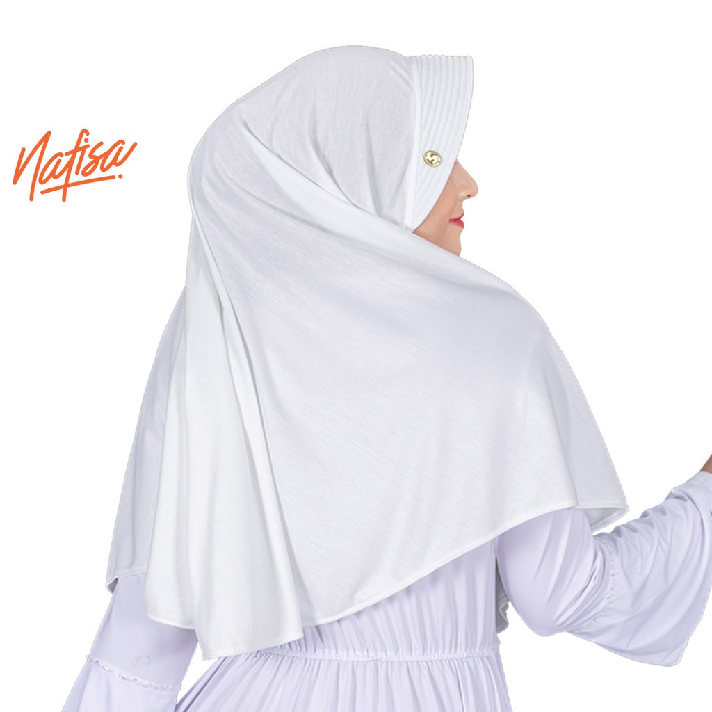 PROMO !!! Jilbab Instan Nafisa Asha Size L | Hijab Instan Pad Antem | Hijab Instan Bergo Kaos | Khimar Simple