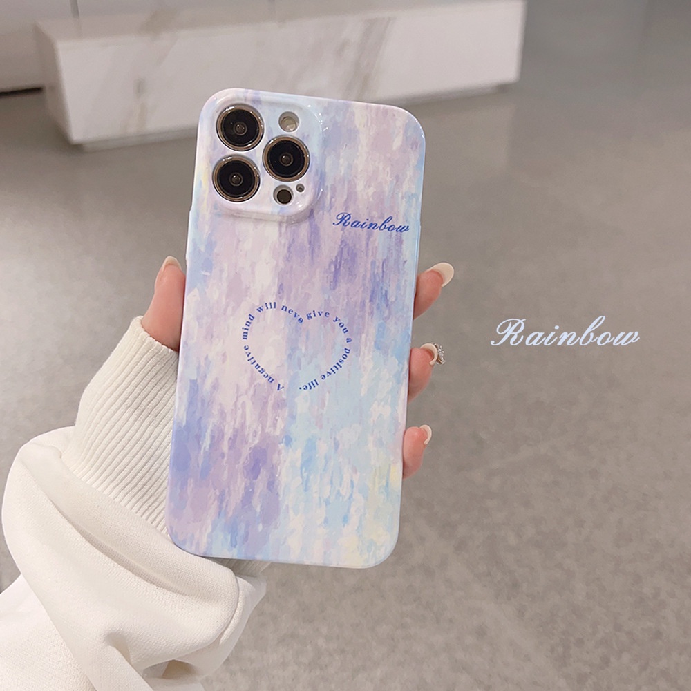 IPHONE Musim Panas Peri Warna Gradien Halo Dyeing Perlindungan Penuh Telepon Hard Film Case Cover Untuk Iphone7 8 PLUS X XR XS 11 12 13 14 PRO MAX SE