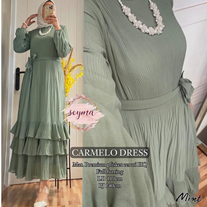 CARMELO DRESS ORI SEYMA | Premium Plisket Ceruti Hq