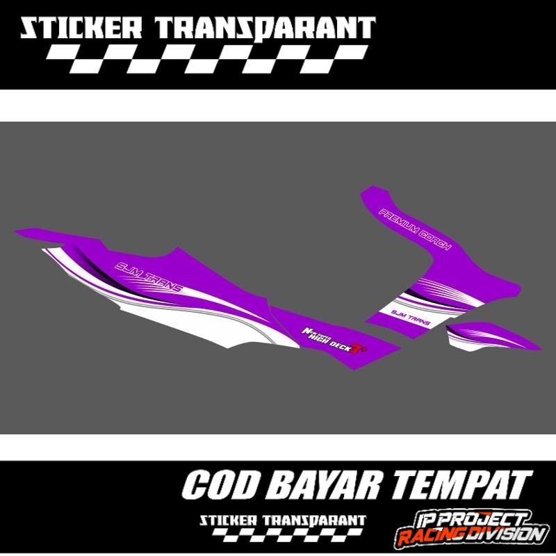 STRIPPING COSTUM HONDA PCX 160 LIVERY BUS TRANSPARAN TERBARU