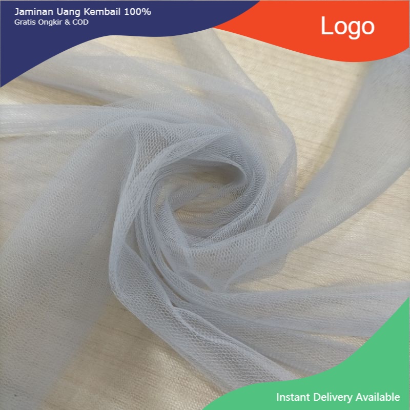 Bakal Kain Soft tile polos halus / Tulle Halus/ Tule Polos / Tulle Jaring Halus