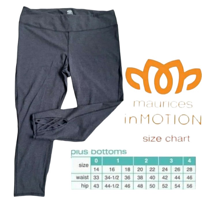Celana Legging Plus Maurices In Motion Dark Grey