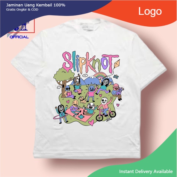 Kaos SLIPKNOT / Baju Band Metal / Kaos OVERSIZE Lokal / rap tee