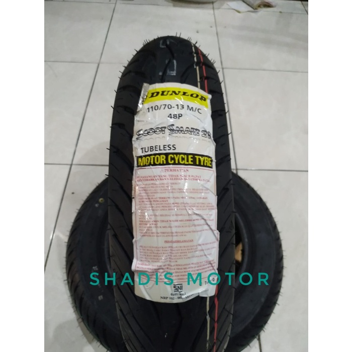 Ban Dunlop Tubeless Scoot Smart 2 Ukuran 110/70 Ring 13