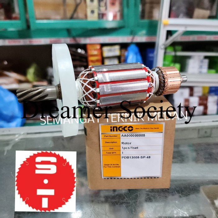 Berkualitas PDB13008 ARMATURE ANGKER MESIN DEMOLITION HAMMER 7KG INGCO PDB 13008 CDB632