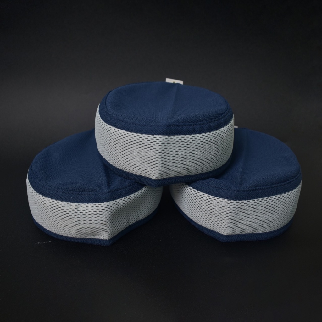 peci kopiah taliban warna biru dongker mix putih harga terjangkau kualitas bagus