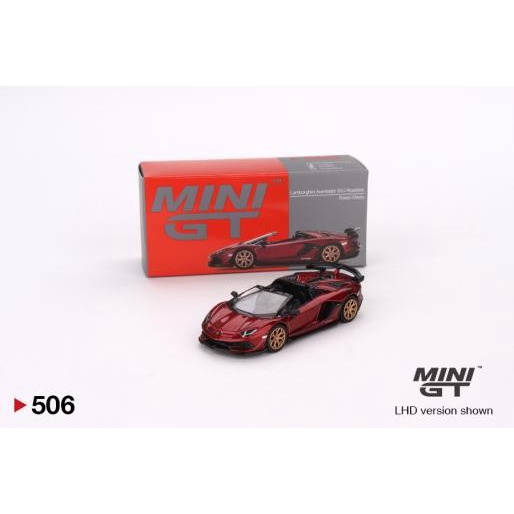 TERBARU MINI GT 506 Lamborghini Aventador SVJ Roadster Rosso Efesto