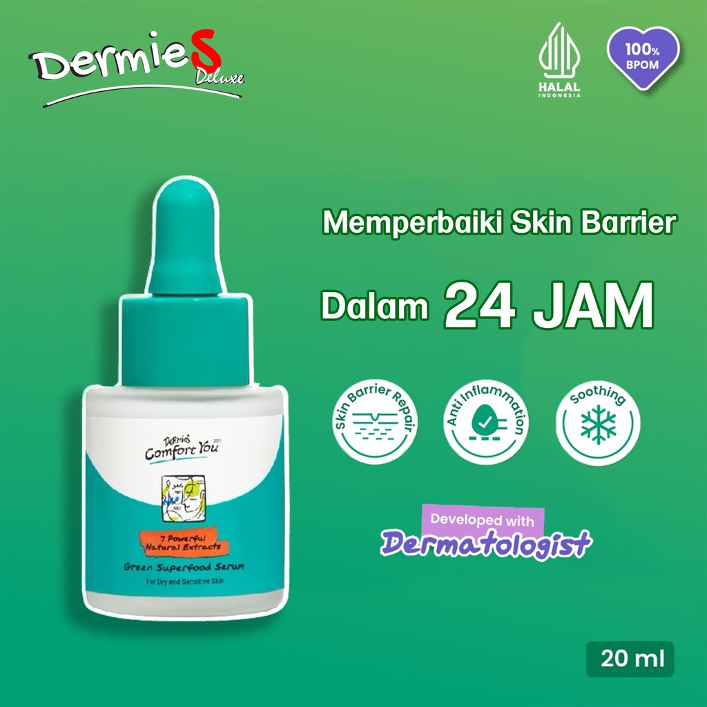 Dermies by ERHA Serum Green Superfood Comfort You 20 ml - Serum Kulit Kering & Sensitif
