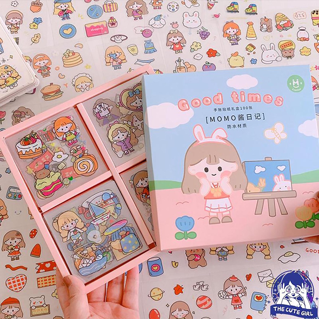 

Stiker 2D Cute Stiker Momo lucu box 1 box isi 100 pcs - Stazionario