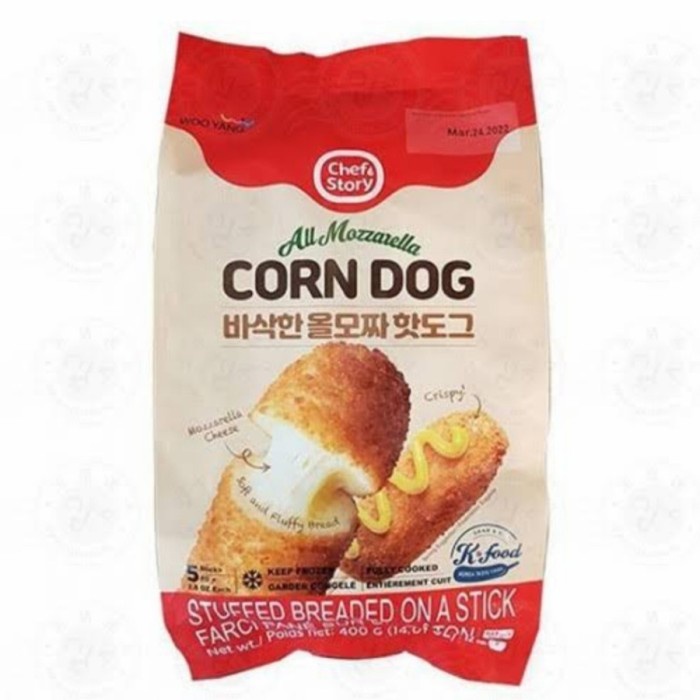

Wooyang Roti Isi Keju ( All Mozarella Corn Dog ) 400 gram