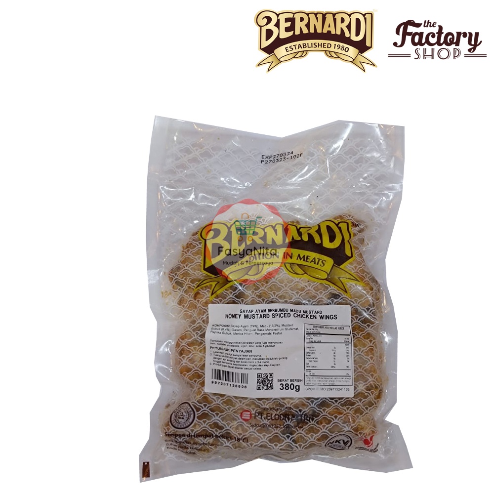 

Bernardi Spicy Chicken Wings Honey Mtd 380g